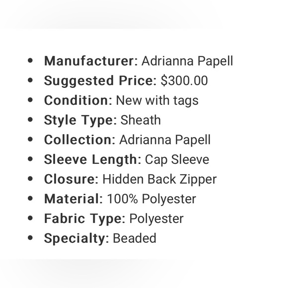 NWT-Adrianna Papell Elegant hand beaded floral embellished gown in size 18W. - Picture 6 of 6